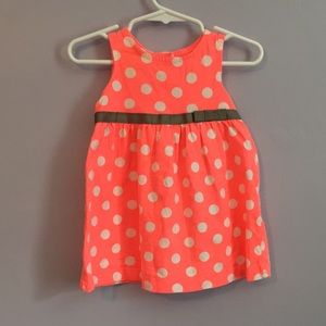 Carter’s orange and white polka dot dress
